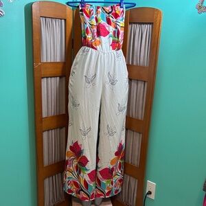 Floral Strapless Jumpsuit